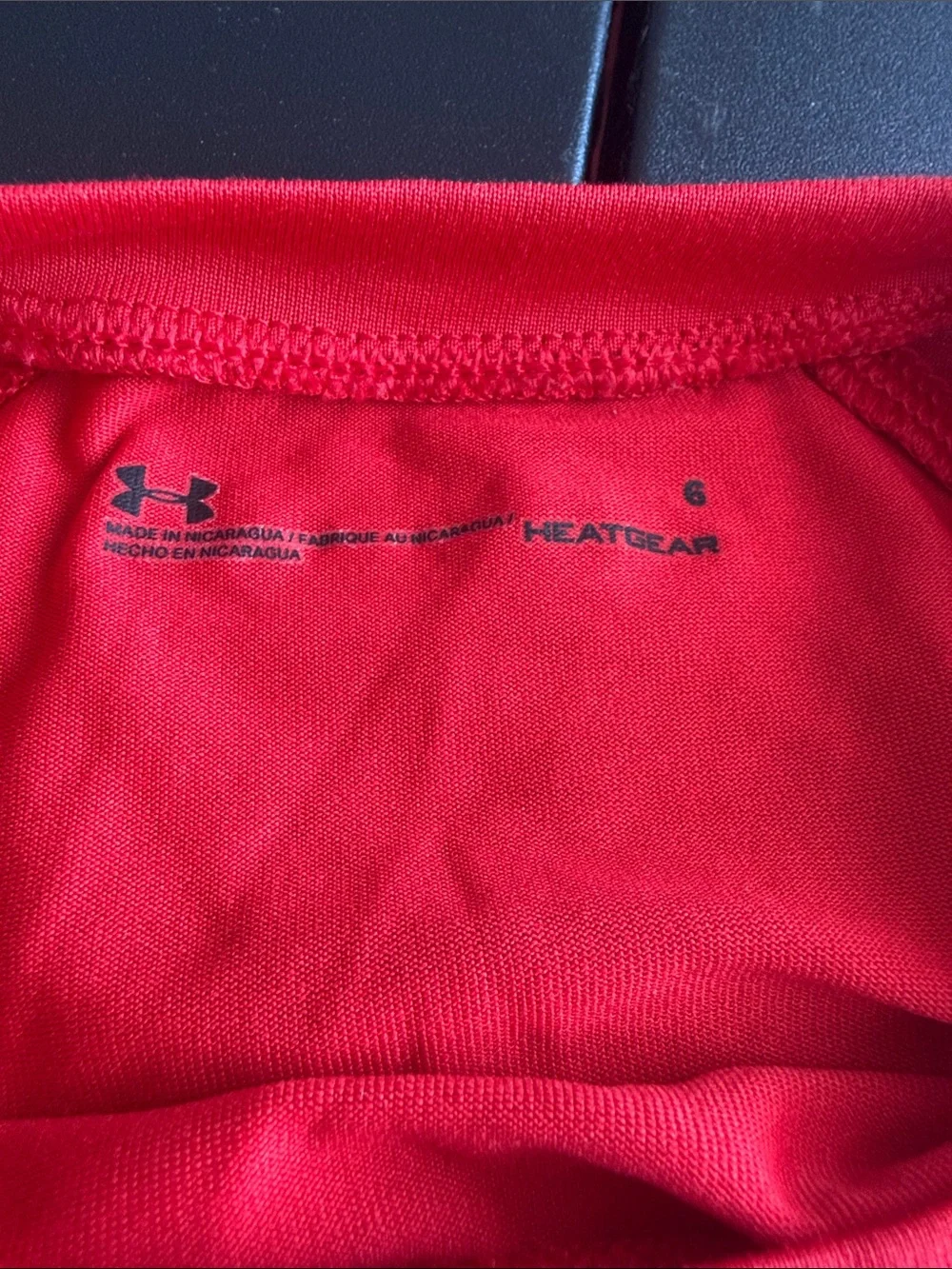 Under Armour Red Short Sleeve Logo Performance Tee